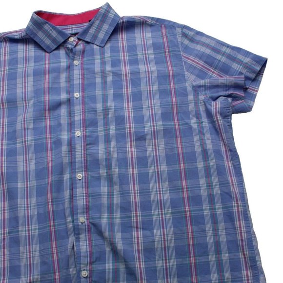 Other - Charleston Threads Shirt Men XXL Multicolor Cotton Blue Pink Plaid 2XL